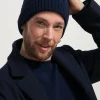 Mütze aus recycelter Wolle Louis Marineblau