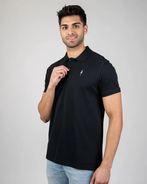 Poloshirt aus Bio-Baumwolle TreePolo Schwarz