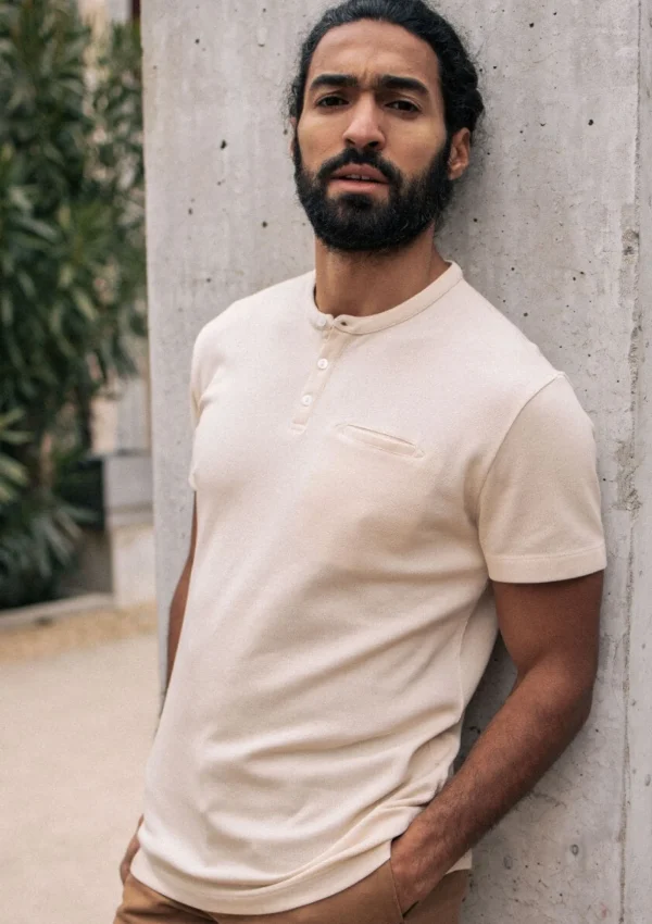 Poloshirt aus Bio-Baumwolle Monpolo beige