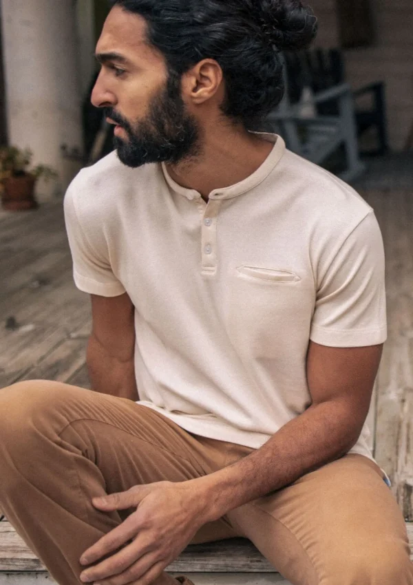 Poloshirt aus Bio-Baumwolle Monpolo beige
