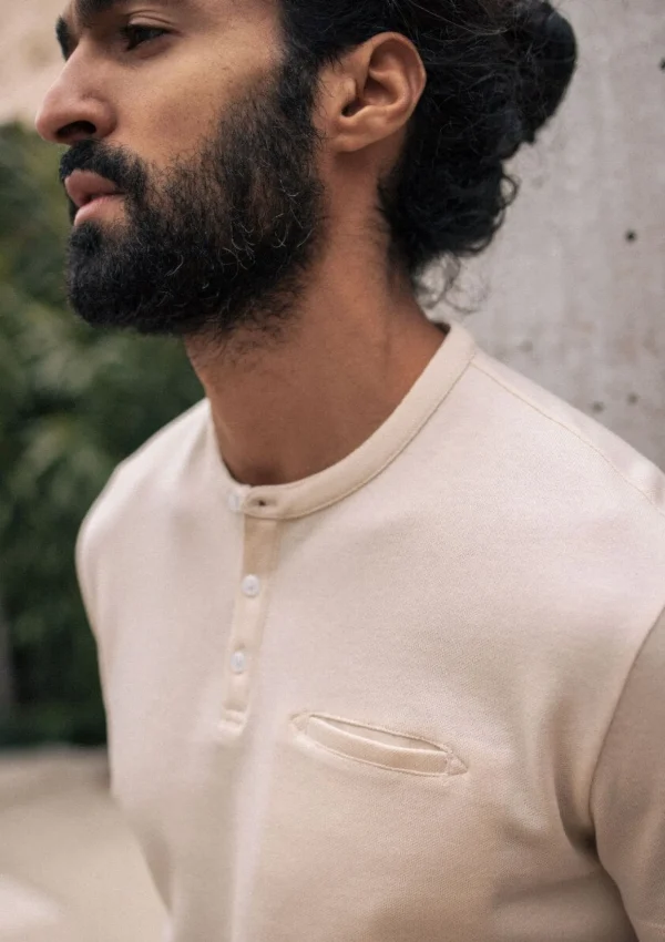 Poloshirt aus Bio-Baumwolle Monpolo beige