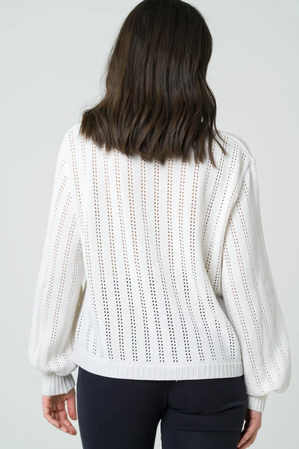 Pullover aus Merinowolle Lamier Ekru