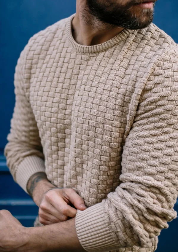 Pullover Damier Beige