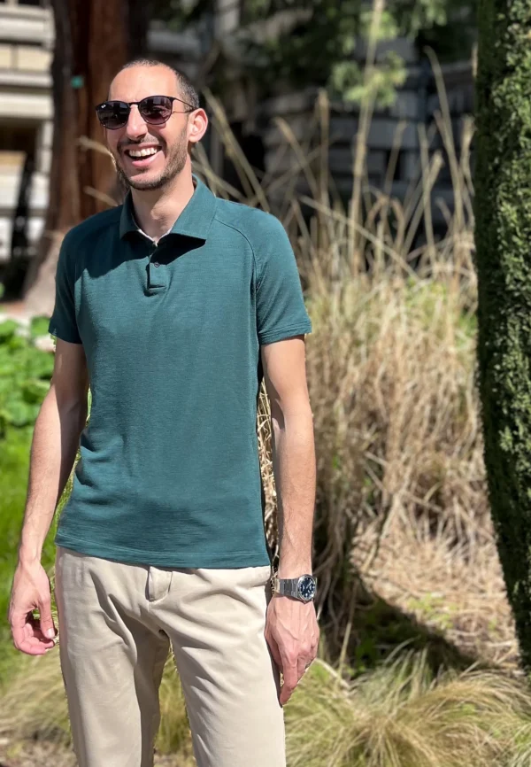 Regular Poloshirt Grün