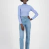 Reguläre entspannte Damenjeans in Pink Heavy Stone