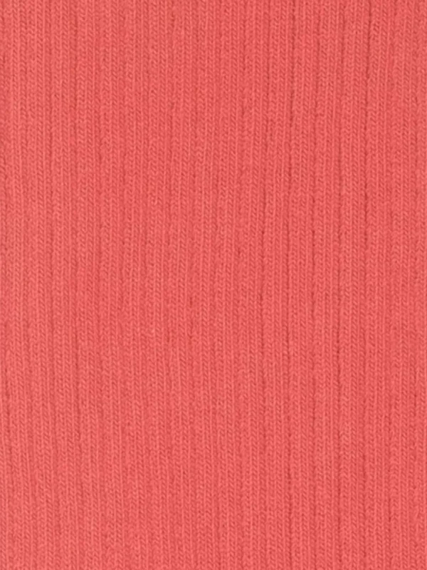 Ribbed Coral Red Socken