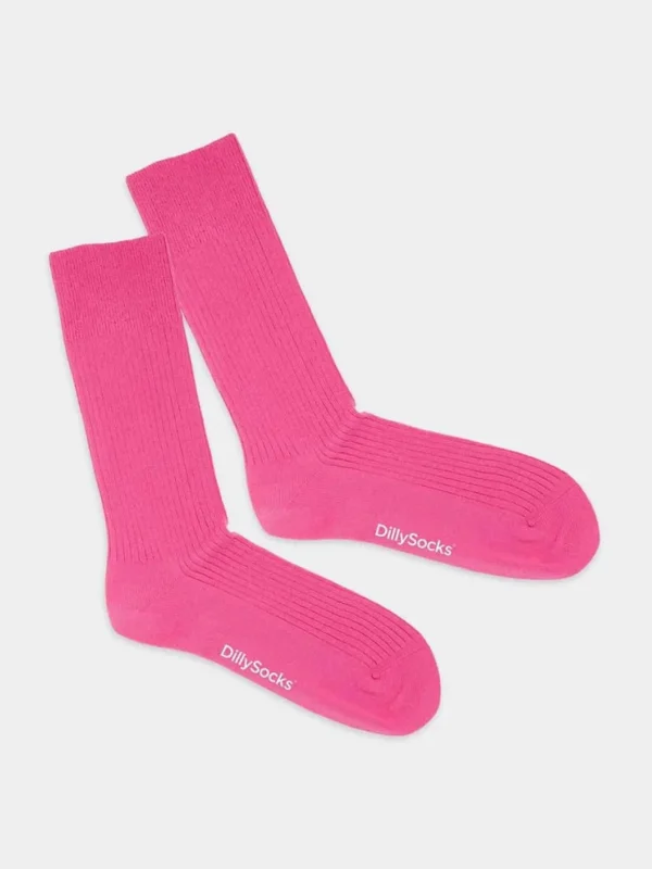 Ribbed Splash Pink Socken