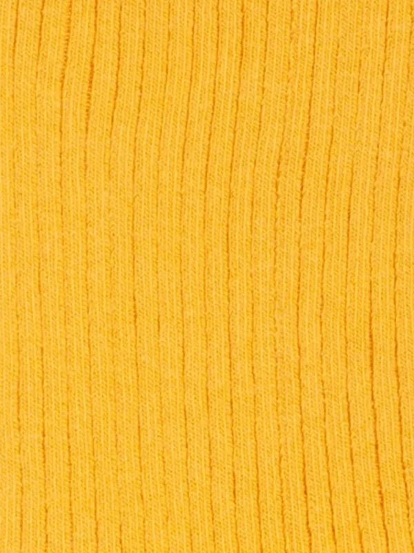 Ribbed Sunny Yellow Socken