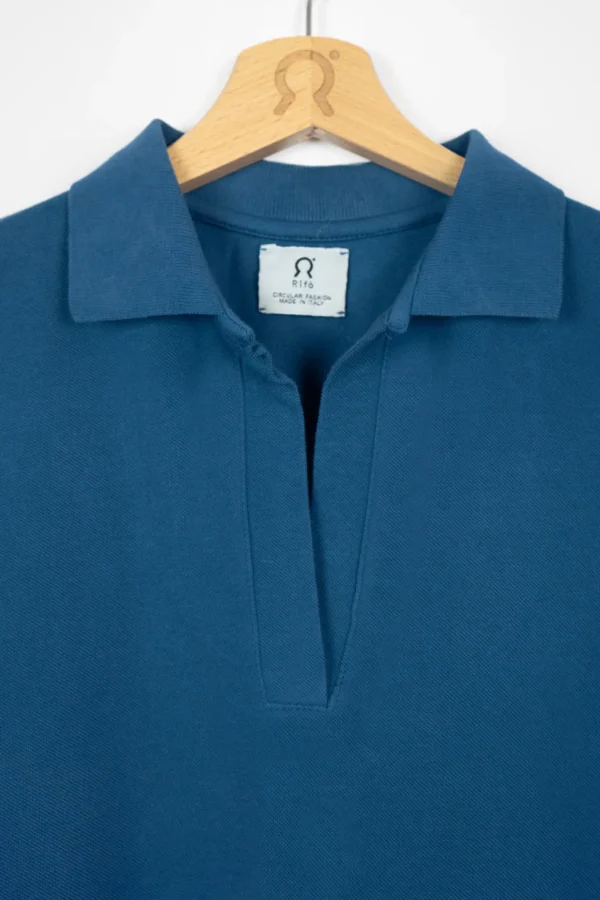 Ärmelloses Poloshirt Helen Blau