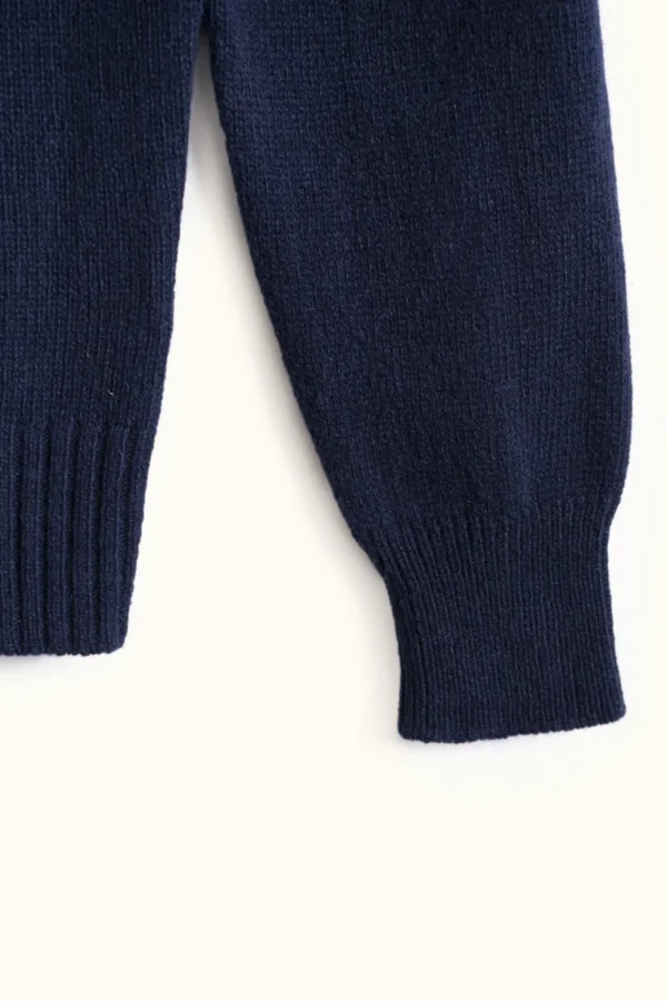 Rollkragenpullover aus recyceltem Kaschmir Ada Dunkelblau