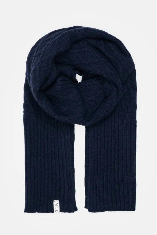 Schal aus recycelter Wolle Simone Navy