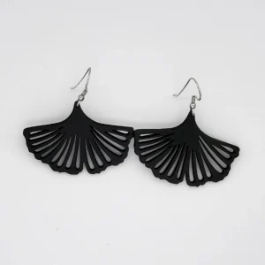 Schwarze Ohrringe Ginko