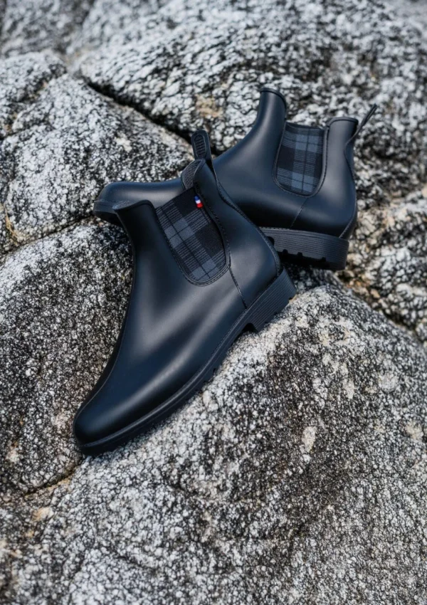 Schwarze Regen-Boots