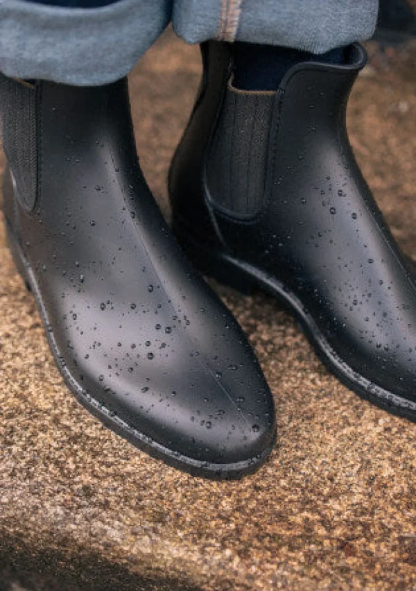 Schwarze Regen-Boots Montpluie Jacquard Kaki