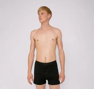 Schwarze Tencel-Boxershorts im Duo-Pack