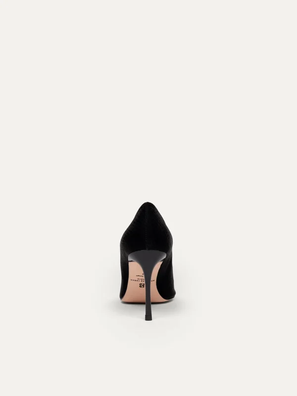 Schwarze vegane Pumps
