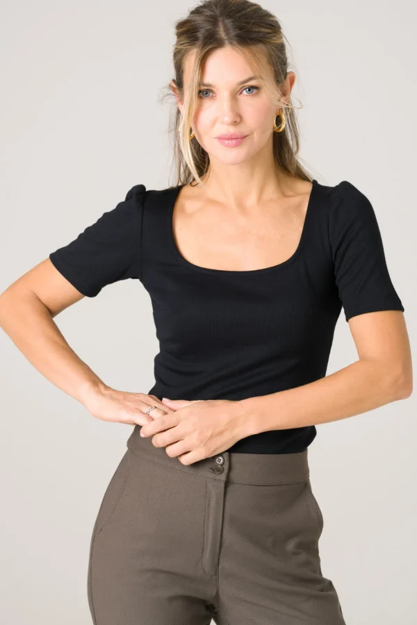 Schwarzes Damen T-Shirt Hoya