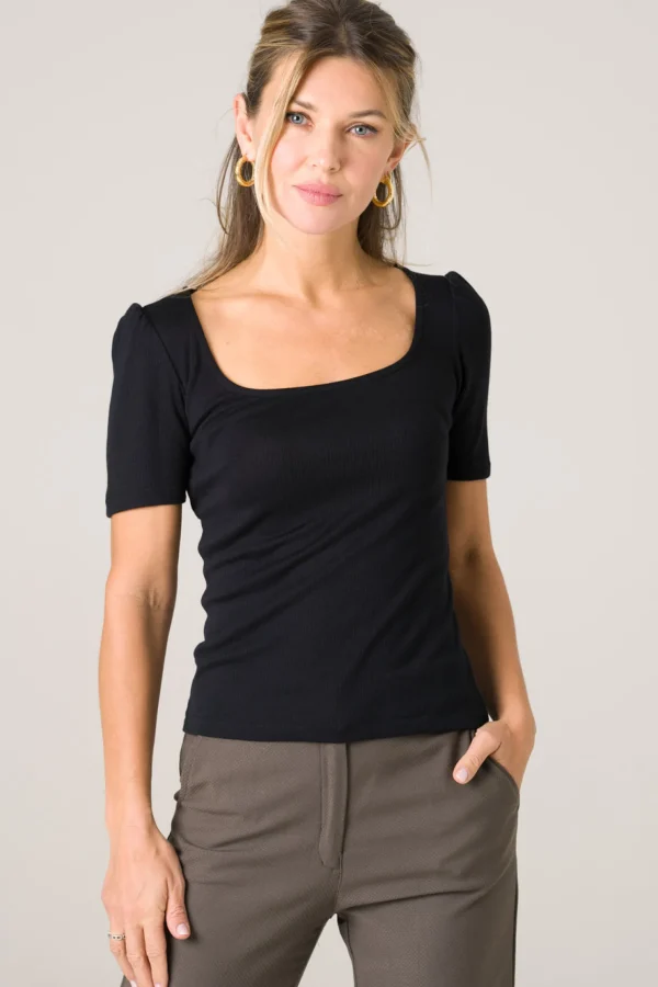 Schwarzes Damen T-Shirt Hoya