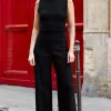 Schwarzes Jumpsuit aus Baumwolle