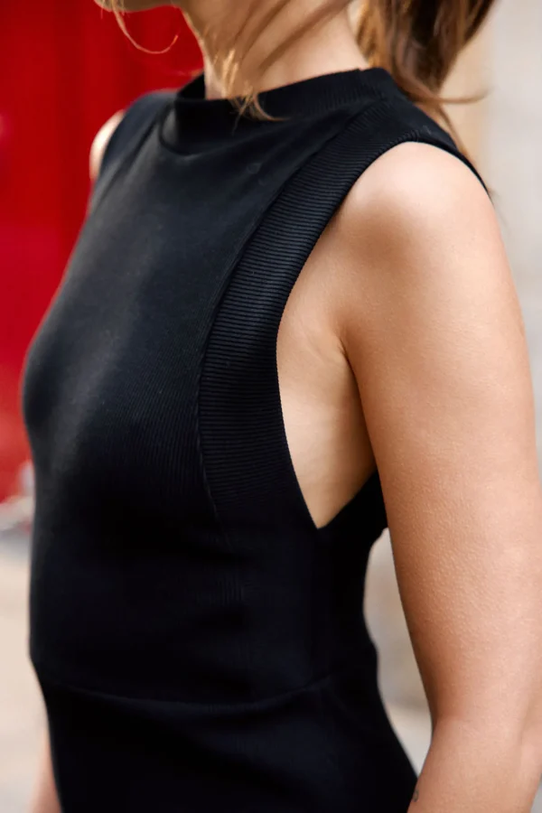 Schwarzes Jumpsuit aus Baumwolle