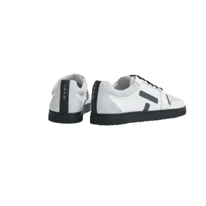 Schwarz-weiße Sansaho-Ledersneaker