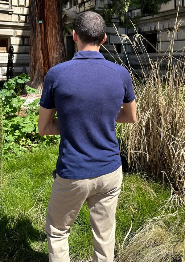 Slim Herren Poloshirt Navy