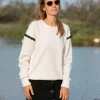 Spitzen-Sweatshirt Camélia Ekru