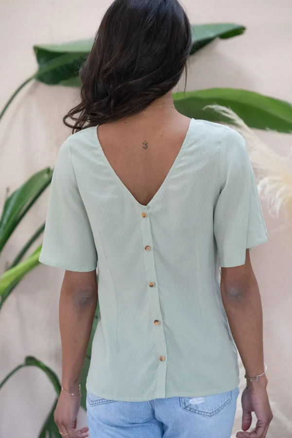 Tencel Bluse Lys matcha grün