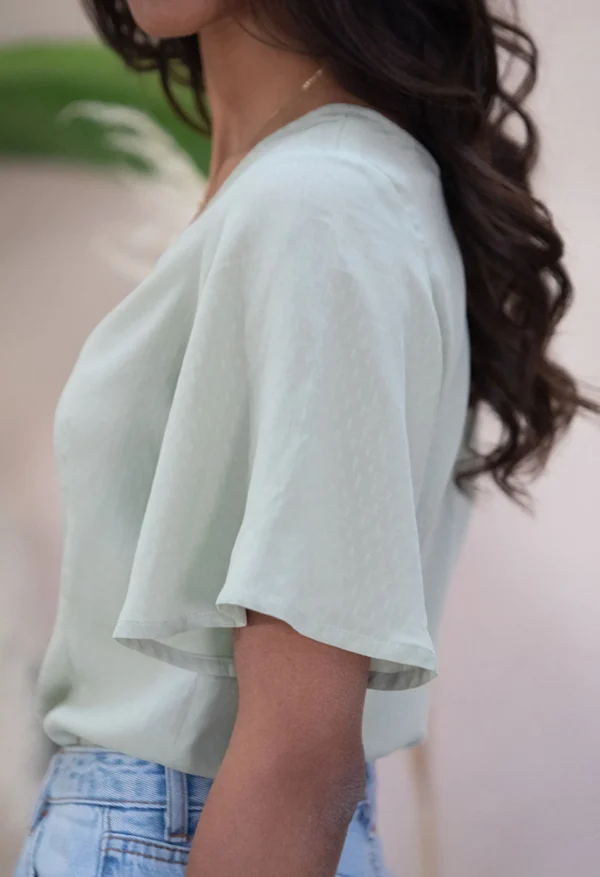 Tencel Bluse Lys matcha grün