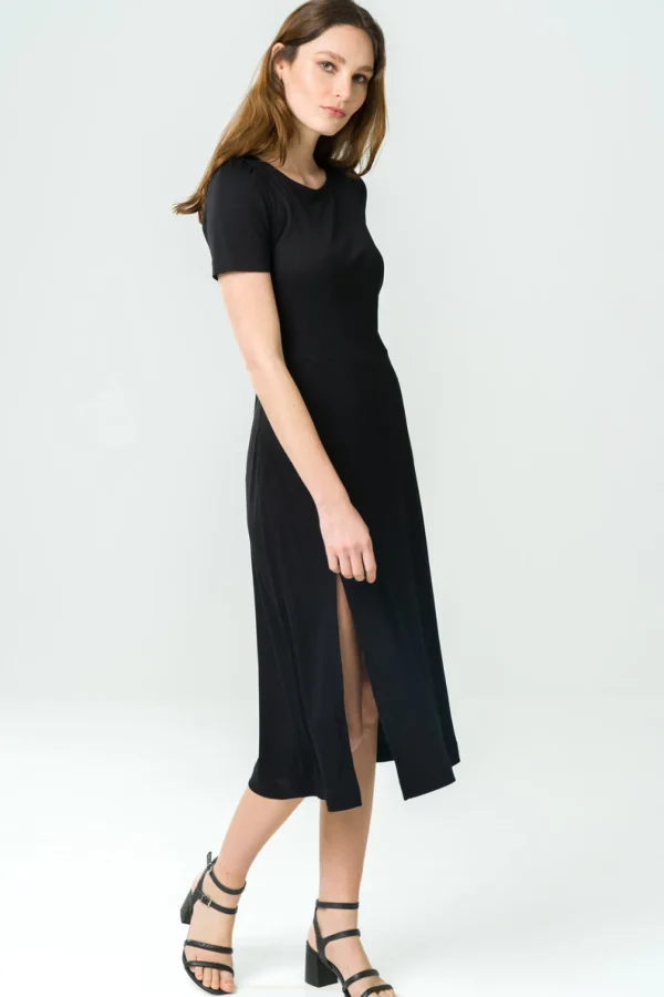Tencel Midikleid Victoria Schwarz