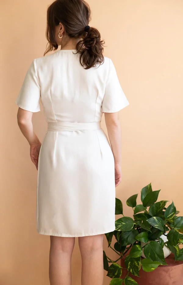Tencel Wickelkleid Avena Ekru