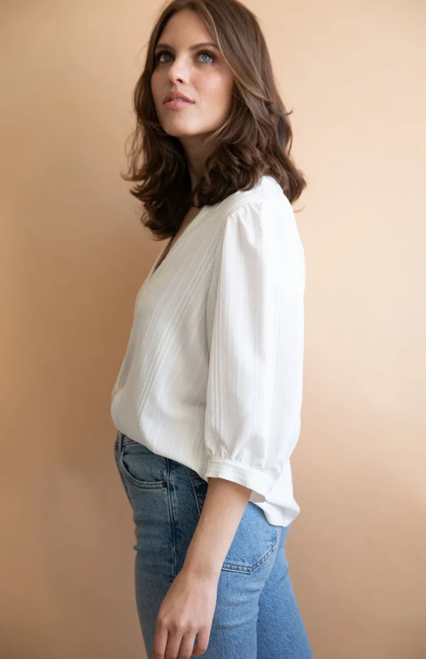 Tencel-Bluse Aster weiss