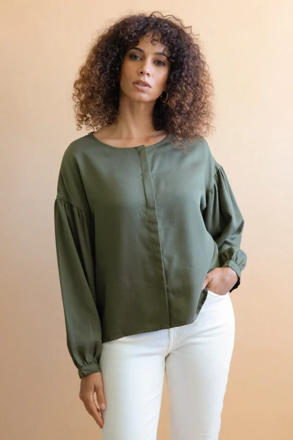 Tencel-Bluse Narcisse Khaki