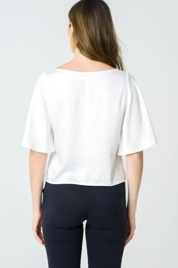 Top Violett weiss