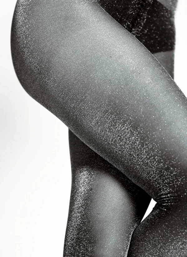 Tora silberne Glitzerstrumpfhose