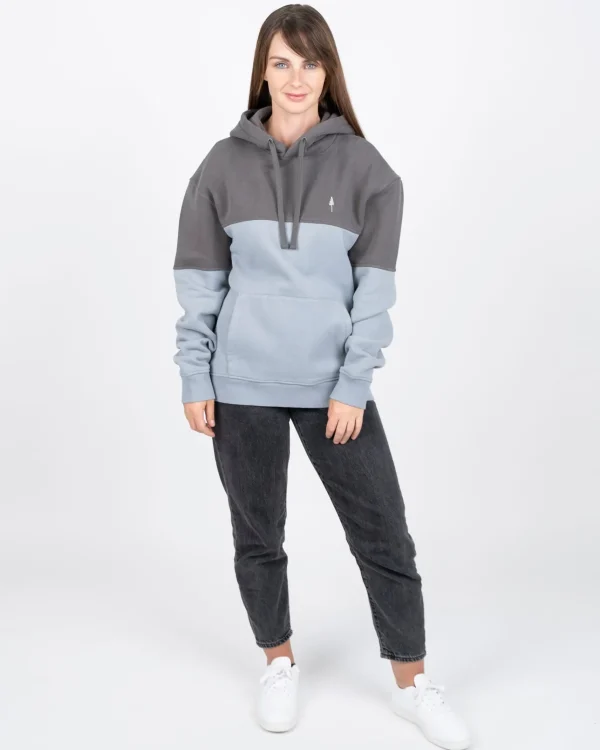 TreeHoodie Colorblock Anthracite-Blue