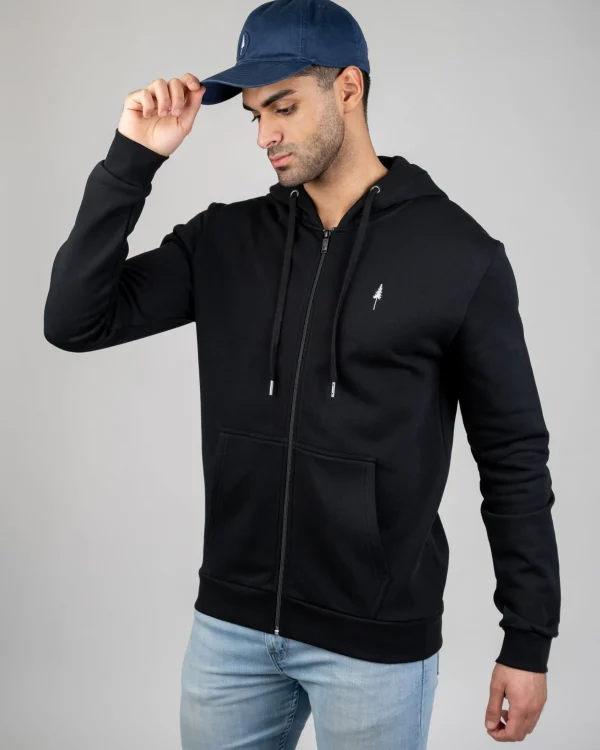 Treehoodie Zip Schwarz