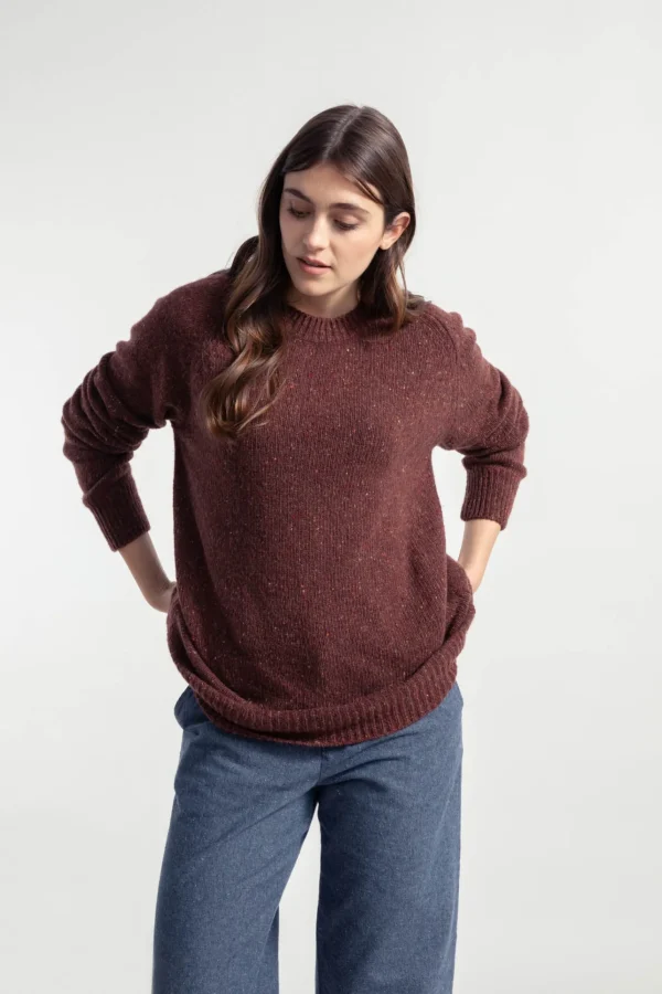 Unisex Kaschmir-Pullover Alfredo Orange Corten