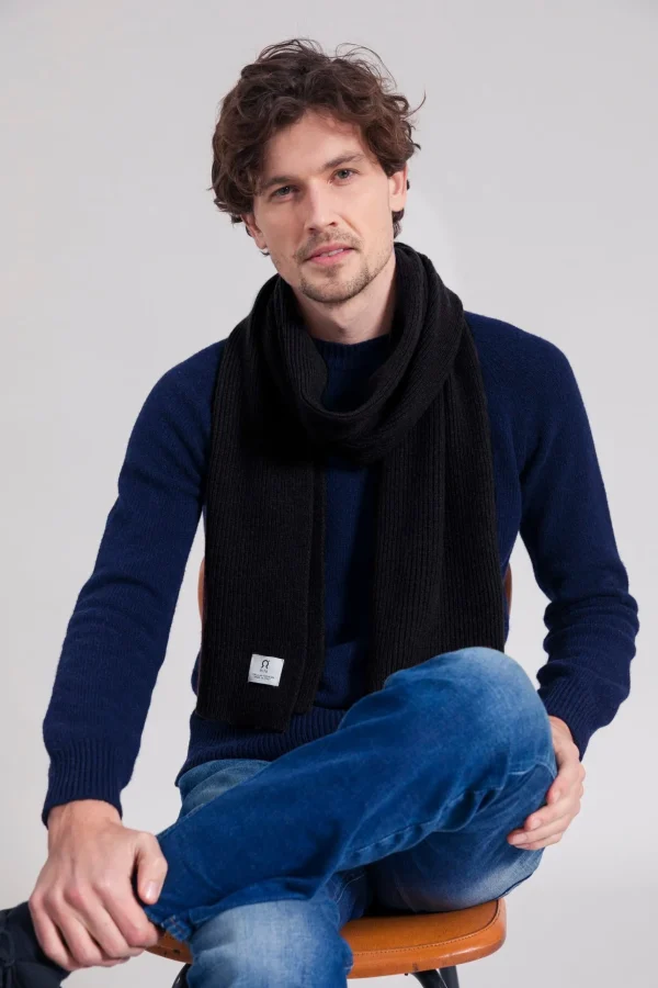 Unisex Kaschmir-Schal Federico Schwarz