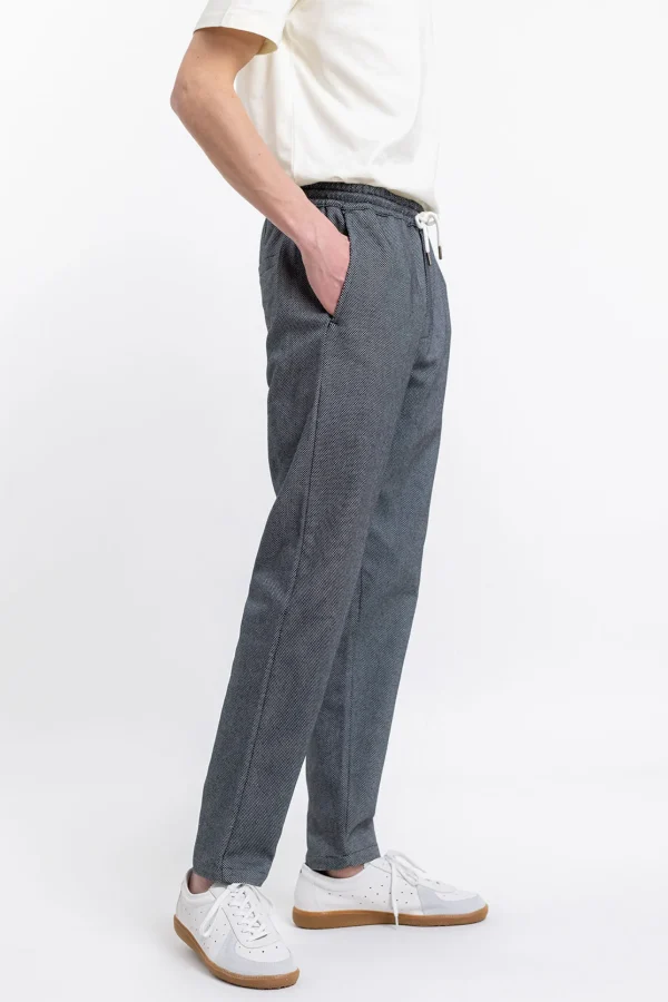 Unisex Schwarz karierte Freizeithose