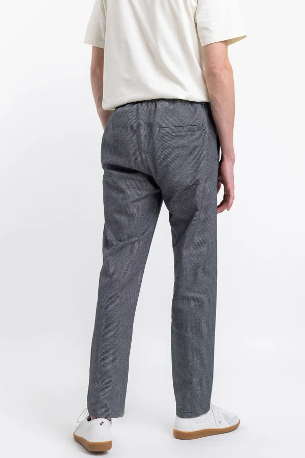 Unisex Schwarz karierte Freizeithose