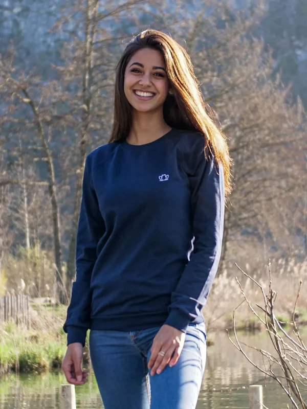 Unisex-Sweatshirt aus Bio-Baumwolle Le Chiller blau