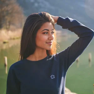 Unisex-Sweatshirt aus Bio-Baumwolle Le Chiller blau