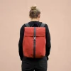 Upcycled Urbaner Rucksack - Ockerfarbe