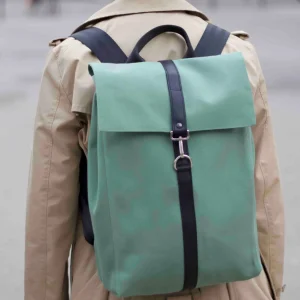 Upcycled Urbaner Rucksack - Grün
