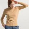 Warm Kaschmir Rollkragen-Pullover Susanna Orange
