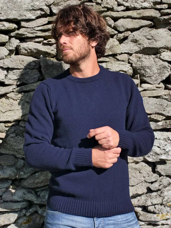 Warme Merinopullover Le Frileux Navy