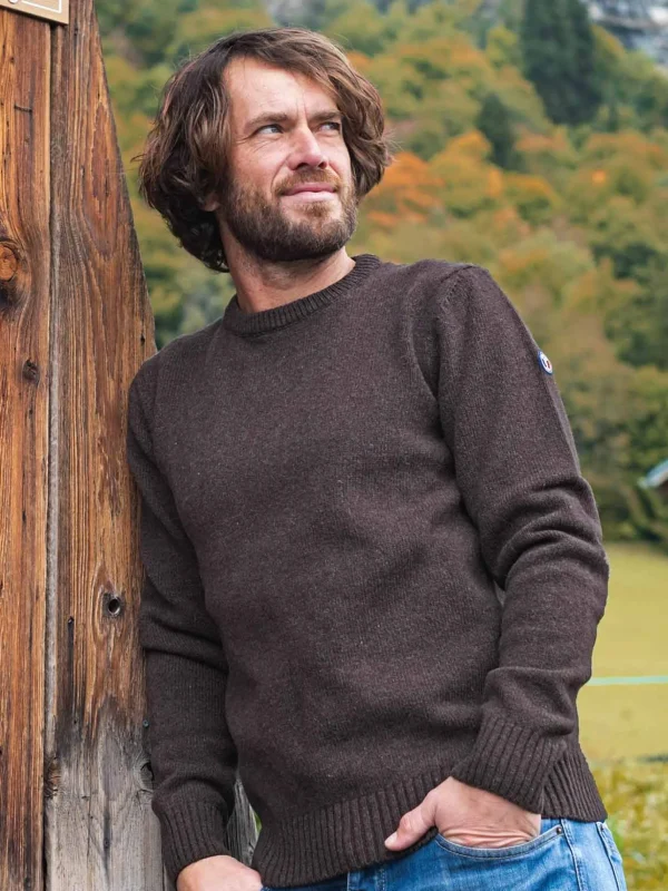 Warmer Merino Pullover Le Frileux Chocolat