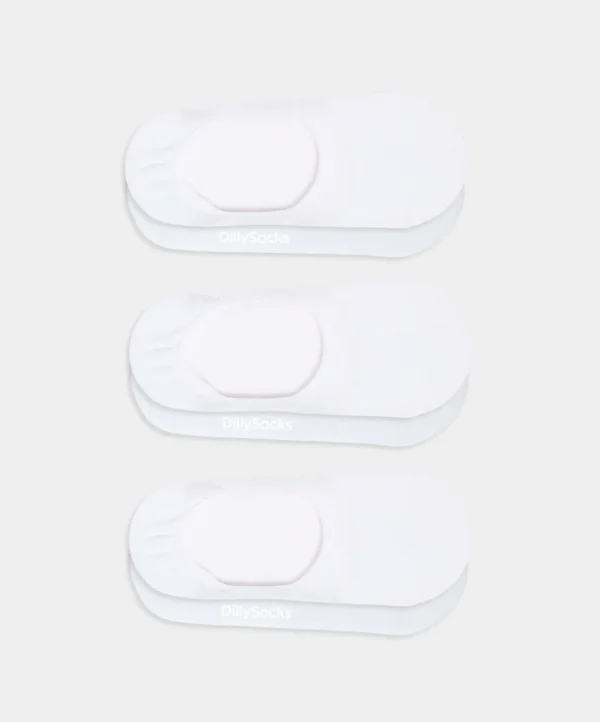 Weisse  füsslinge Socken - Dreier Pack