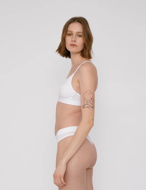 Weisser Tencel-Tanga im Duo-Pack